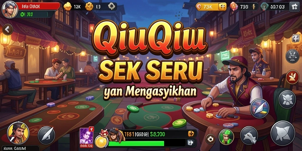 Tampilan antarmuka game QiuQiu yang menarik dan mudah digunakan.