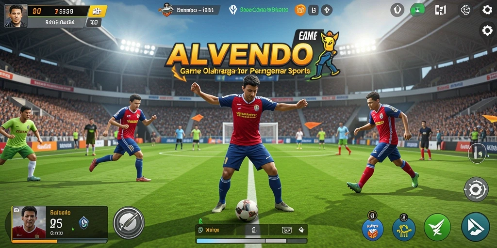 Tampilan gameplay ALVENDO menunjukkan aksi olahraga yang seru dan dinamis.