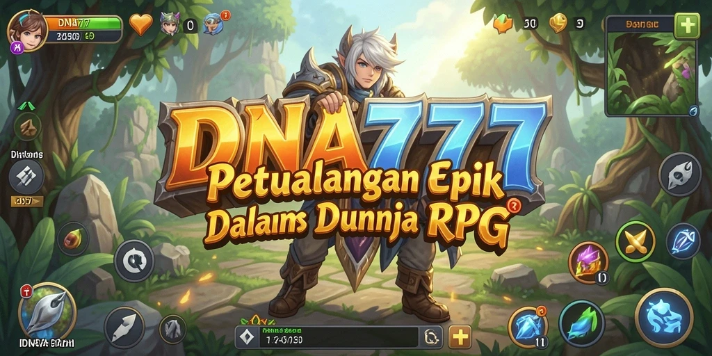 Screenshot gameplay DNA777 menampilkan pertarungan seru dalam dunia RPG.
