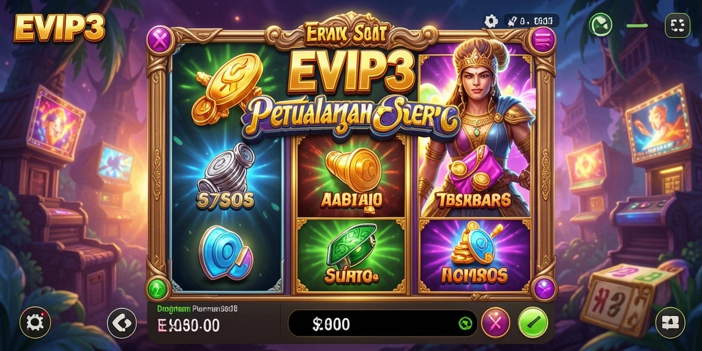 Menampilkan gameplay seru dari EVIP3 dengan slot yang menarik.