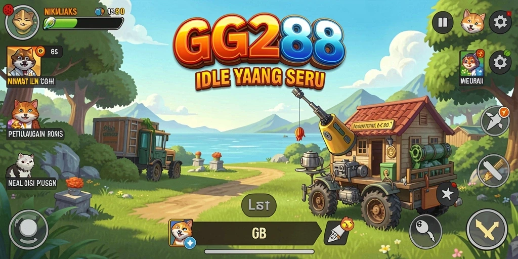Tangkapan layar utama GG288 menunjukkan momen seru gameplay Idle.