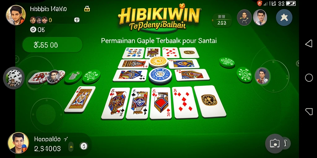 Tampilan gameplay HIBIKIWIN yang menarik saat bermain Gaple.
