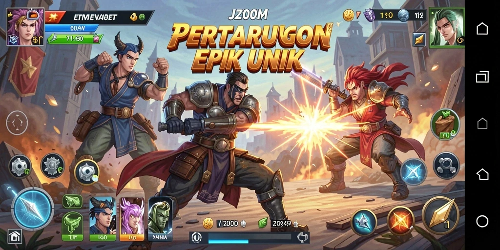Tampilan menarik J200M dengan aksi pertarungan yang mendebarkan.