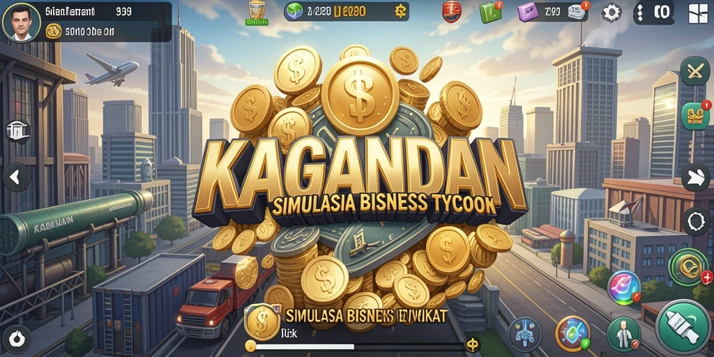 Screenshot KAGANDAN menunjukkan simulasi bisnis yang menarik dan interaktif.