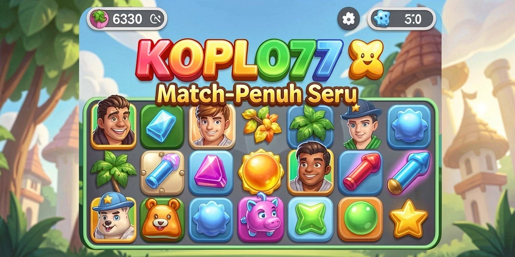 Tampilan gameplay Match-3 yang menantang dan seru di KOPLO77.