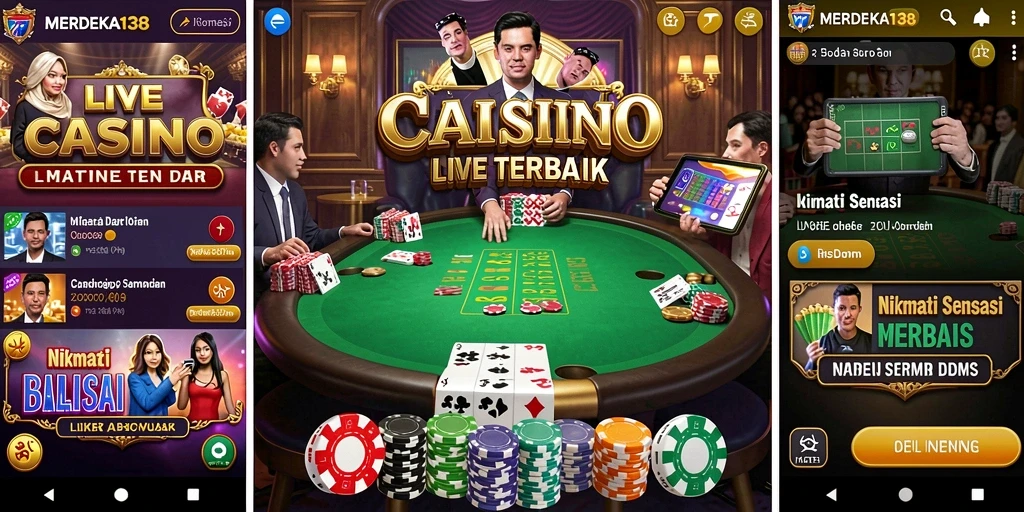 Tampilan gameplay Live Casino MERDEKA138 dengan dealer profesional.