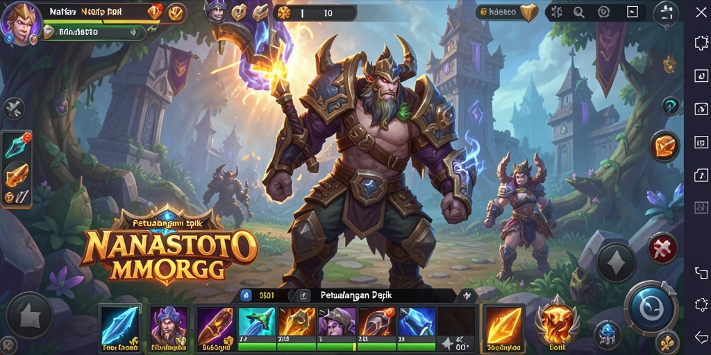 Tampilan gameplay NANASTOTO yang menakjubkan di dunia MMORPG.