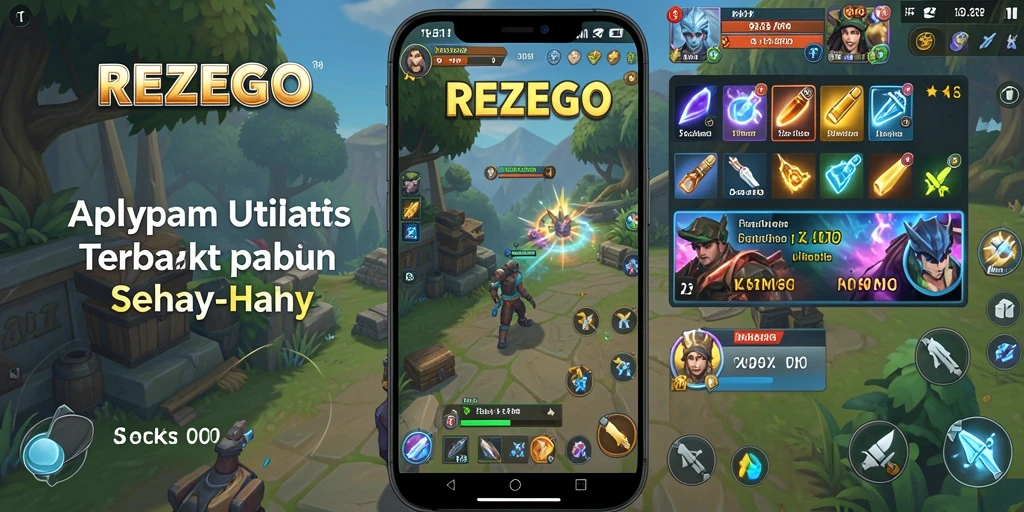 Screenshot tampilan utama REZEGO dengan fitur utilitas yang intuitif.