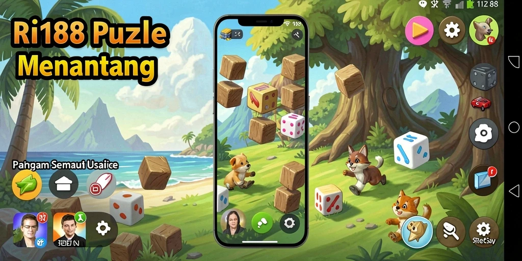 Tampilan gameplay RI188 menampilkan tantangan puzzle yang seru dan menarik.