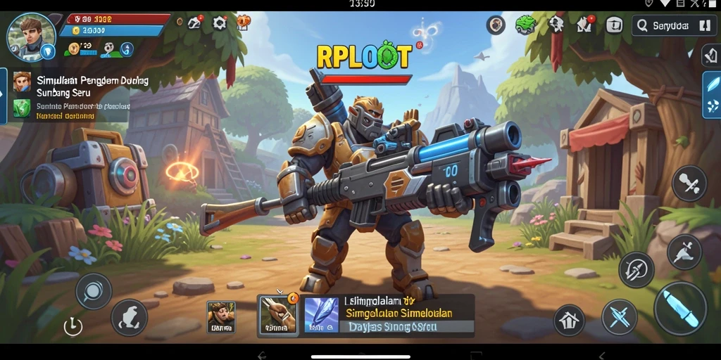 Screenshot gameplay RPLOOT yang menunjukkan pengelolaan sumber daya secara efektif.