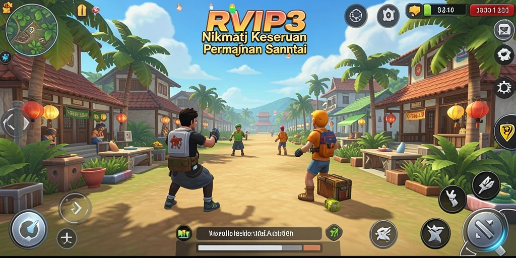 Tampilan permainan RVIP3 yang menyenangkan dan berwarna-warni.