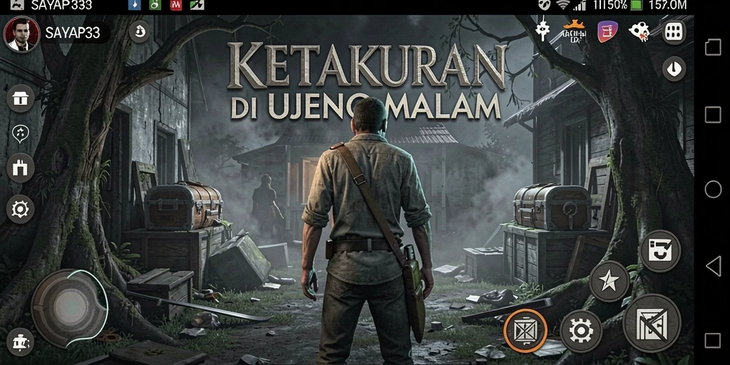 Gambaran gameplay menegangkan di dunia gelap SAYAP33.