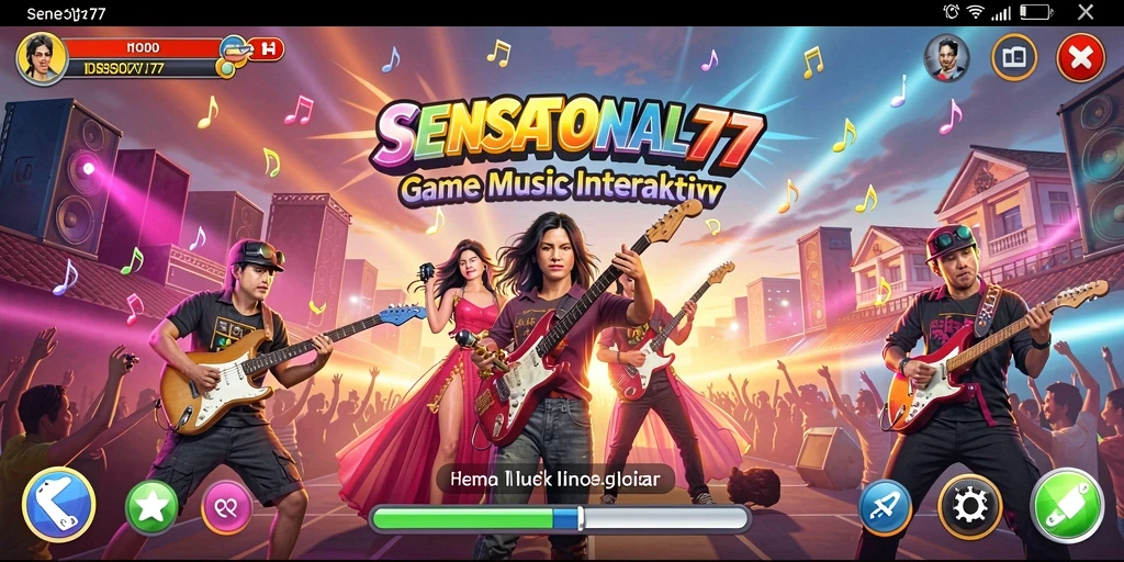Tampilan gameplay SENSATIONAL77 yang penuh warna dan interaktif.