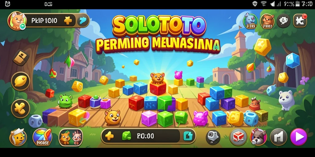 Screenshot gameplay SOLOTOTO menampilkan berbagai teka-teki yang menarik.