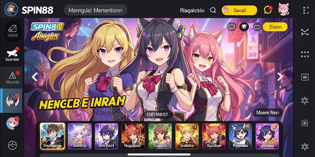 Tampilan gameplay <strong>SPIN88</strong> yang seru dan berwarna.