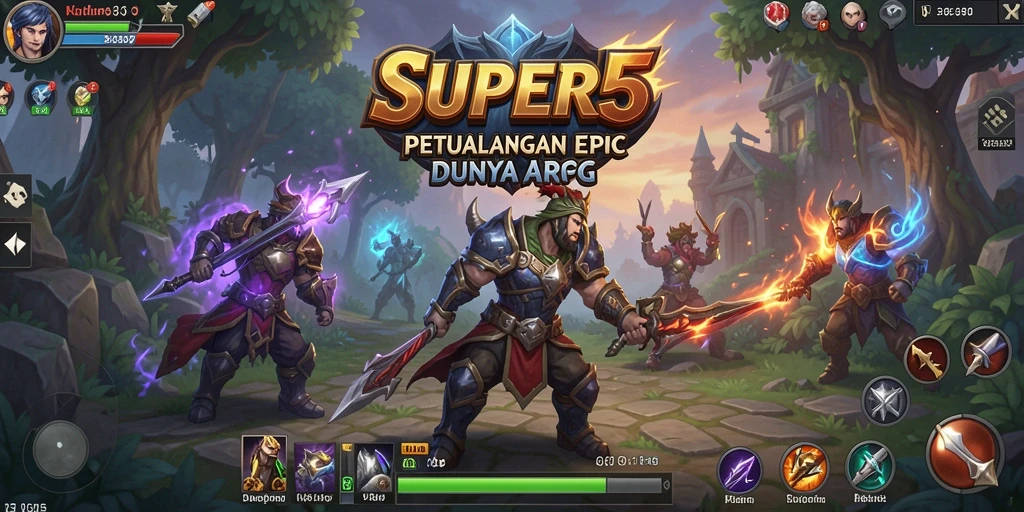 Gameplay seru dan mendebarkan dalam <strong>SUPER5</strong> ARPG.