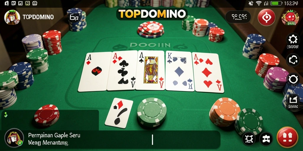 Screenshot gameplay TOPDOMINO yang menarik dan menghibur.