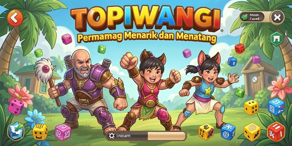 Tampilan utama gameplay <strong>TOPIWANGI</strong> yang menantang dan menarik.