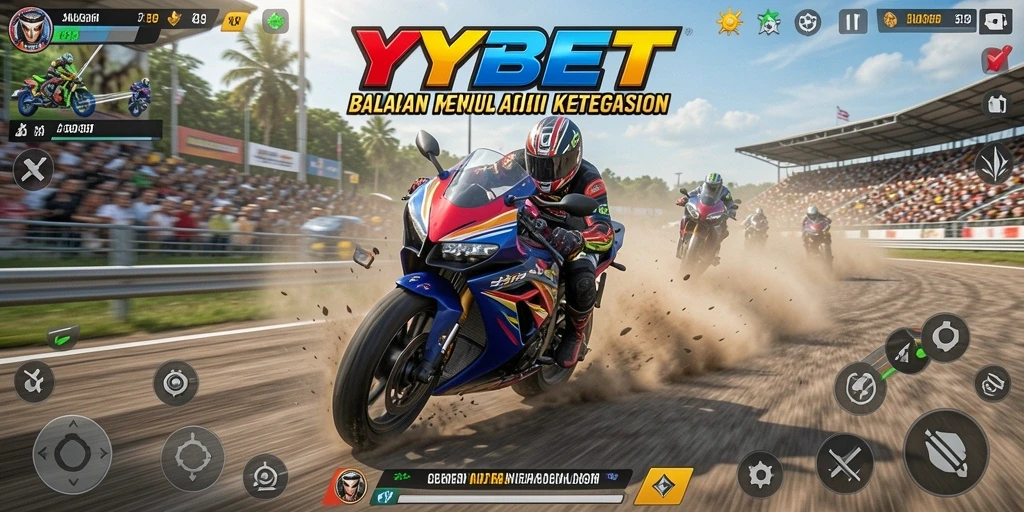 Gameplay seru dan menegangkan di balapan Motor Racing.